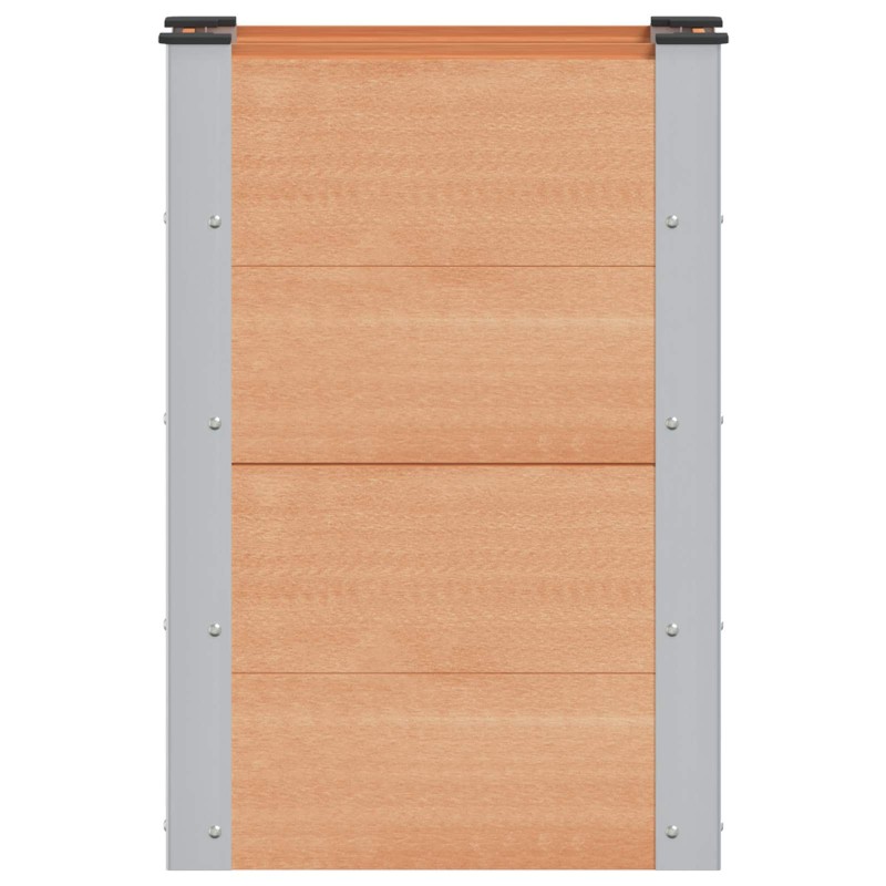 vidaXL Υπερυψωμένη Ζαρντινιέρα Καφέ 50 x 30 x 72 εκ WPC και Αλουμίνιο