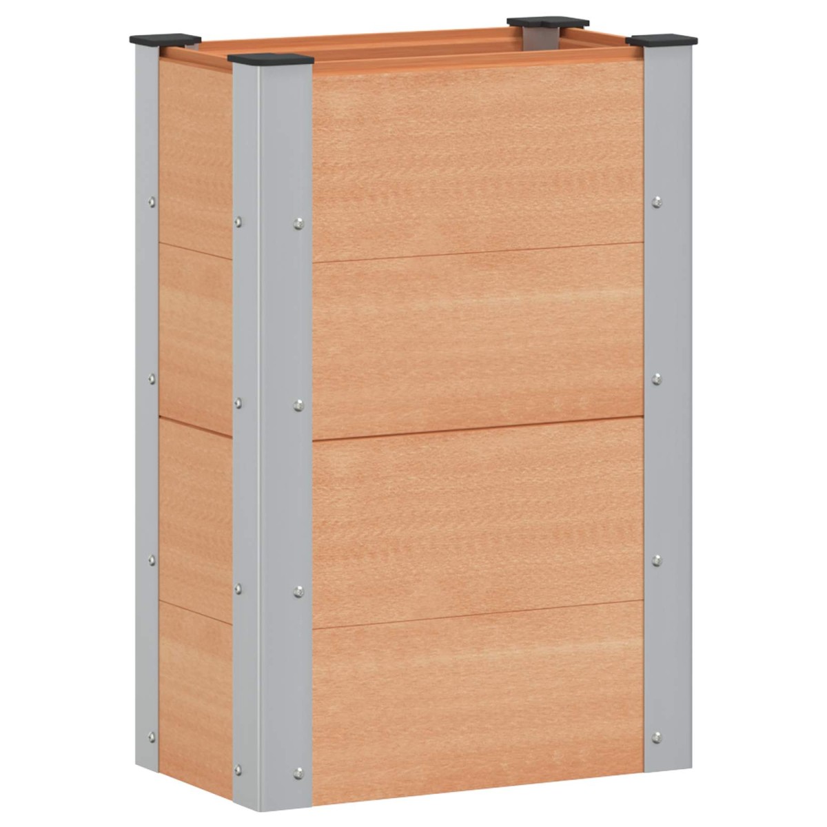 vidaXL Υπερυψωμένη Ζαρντινιέρα Καφέ 50 x 30 x 72 εκ WPC και Αλουμίνιο