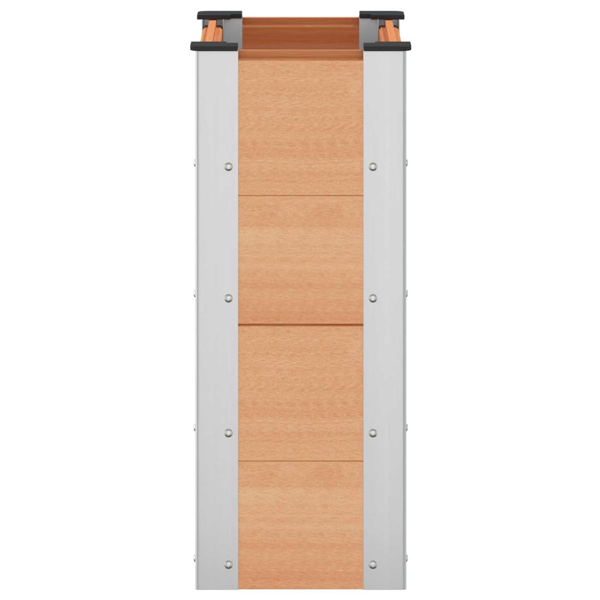 vidaXL Υπερυψωμένη Ζαρντινιέρα Καφέ 50 x 30 x 72 εκ WPC και Αλουμίνιο