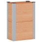 vidaXL Υπερυψωμένη Ζαρντινιέρα Καφέ 50 x 30 x 72 εκ WPC και Αλουμίνιο