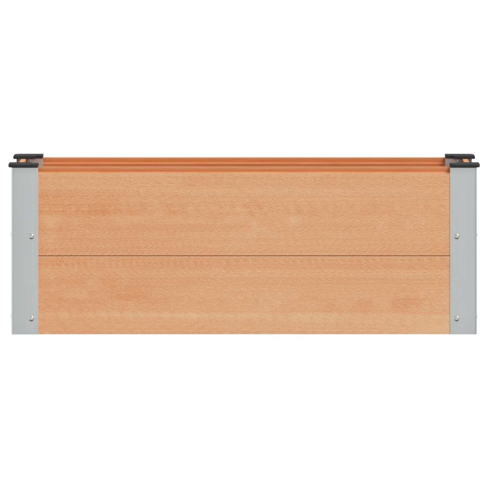 vidaXL Υπερυψωμένη Ζαρντινιέρα Καφέ 100 x 30 x 36 cm WPC και Αλουμίνιο