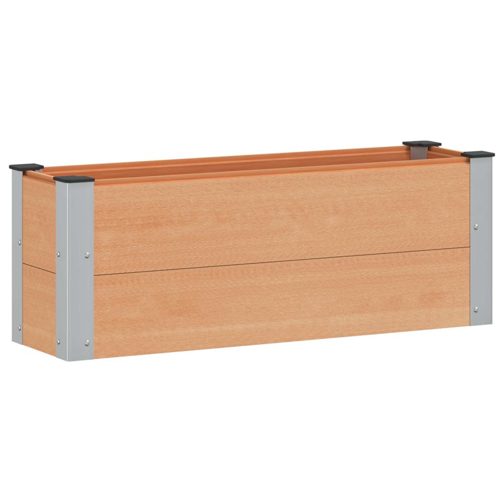 vidaXL Υπερυψωμένη Ζαρντινιέρα Καφέ 100 x 30 x 36 cm WPC και Αλουμίνιο