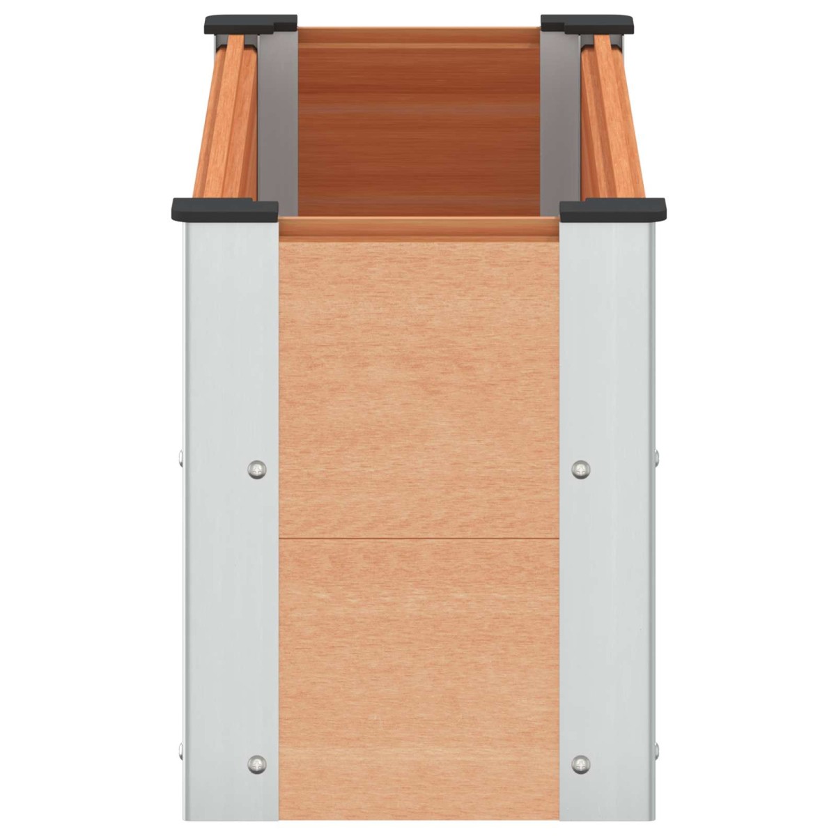 vidaXL Υπερυψωμένη Ζαρντινιέρα Καφέ 100 x 30 x 36 cm WPC και Αλουμίνιο
