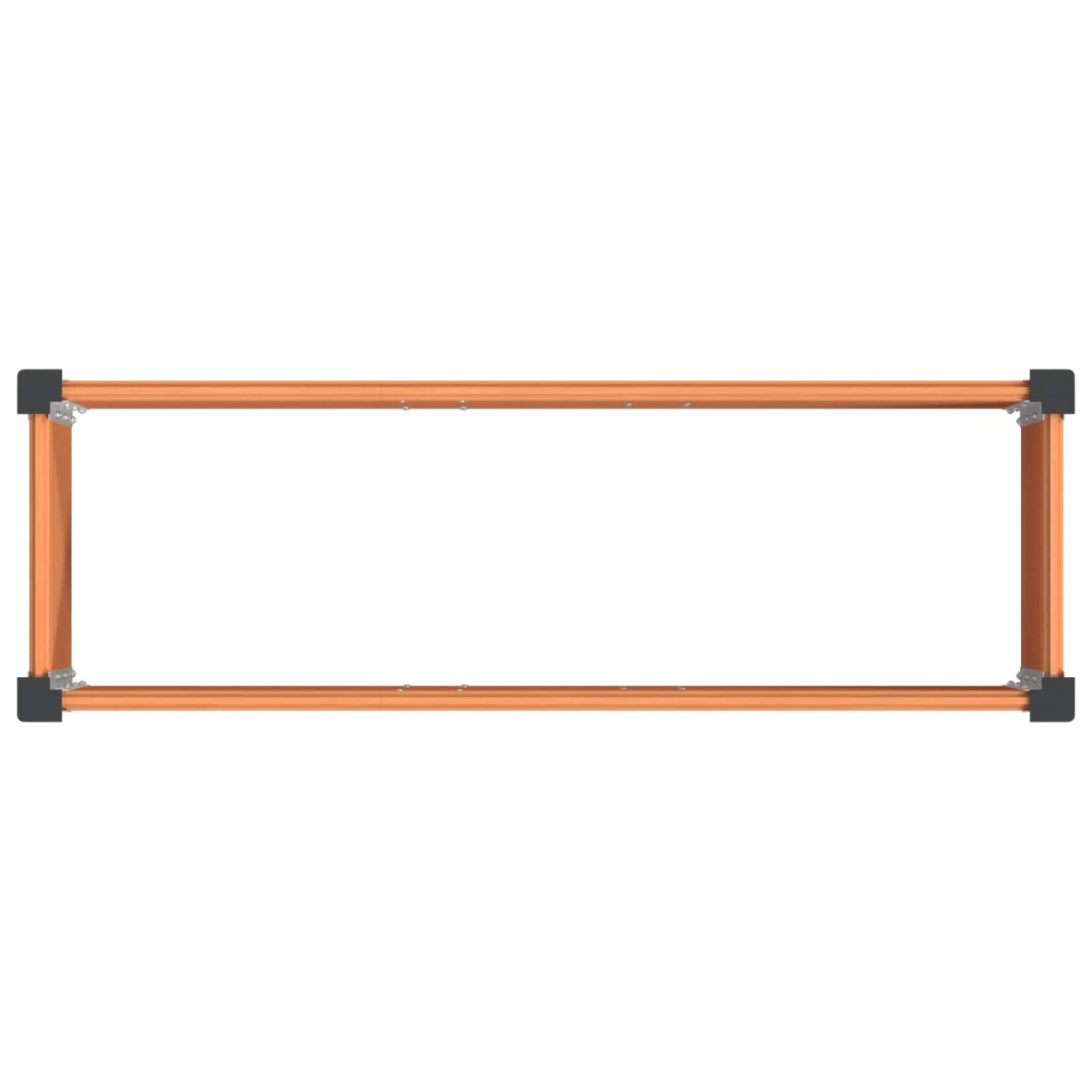 vidaXL Υπερυψωμένη Ζαρντινιέρα Καφέ 100 x 30 x 36 cm WPC και Αλουμίνιο
