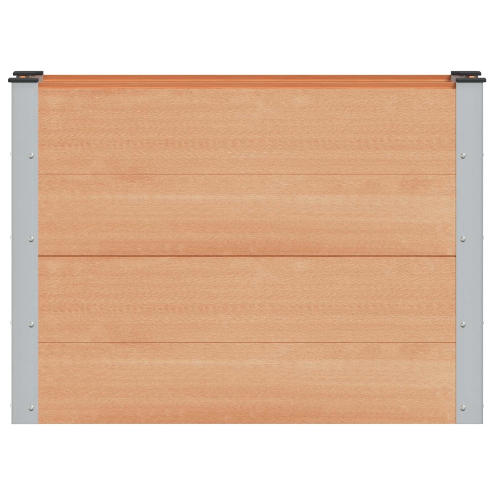 vidaXL Υπερυψωμένη Ζαρντινιέρα Καφέ 100 x 30 x 72 εκ WPC και Αλουμίνιο