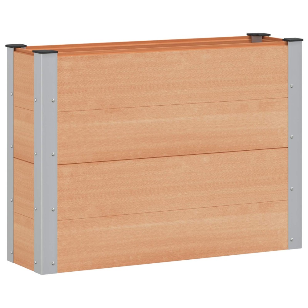 vidaXL Υπερυψωμένη Ζαρντινιέρα Καφέ 100 x 30 x 72 εκ WPC και Αλουμίνιο