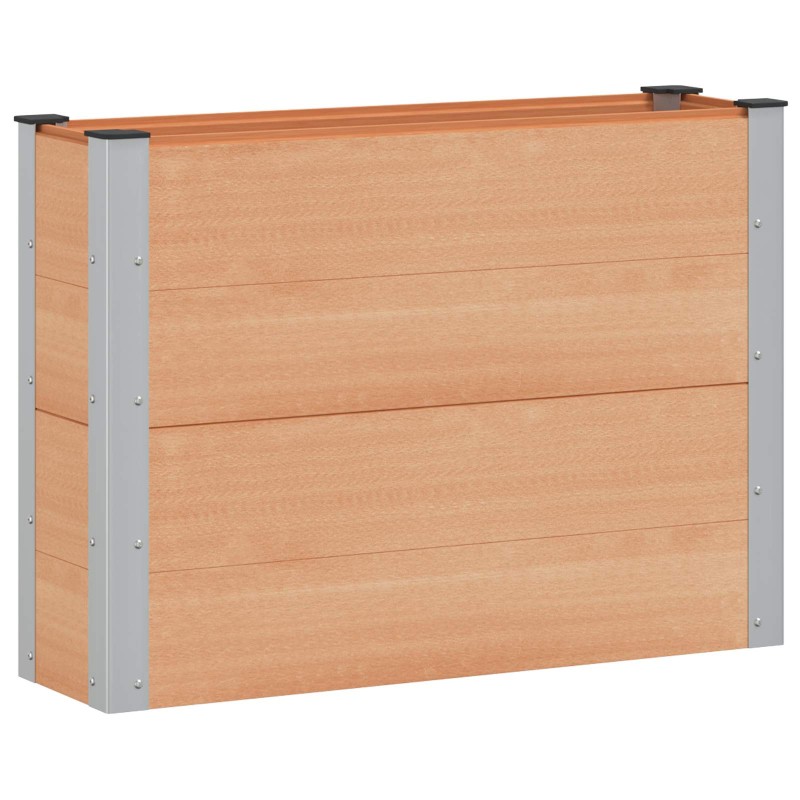 vidaXL Υπερυψωμένη Ζαρντινιέρα Καφέ 100 x 30 x 72 εκ WPC και Αλουμίνιο