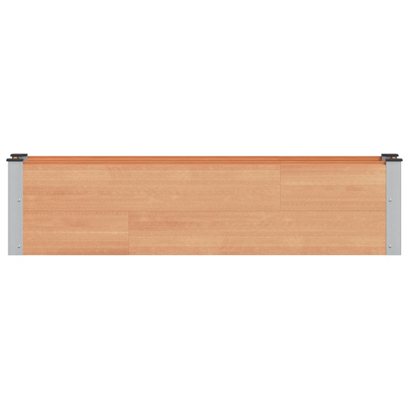 vidaXL Υπερυψωμένη Ζαρντινιέρα Καφέ 150 x 30 x 36 εκ WPC και Αλουμίνιο