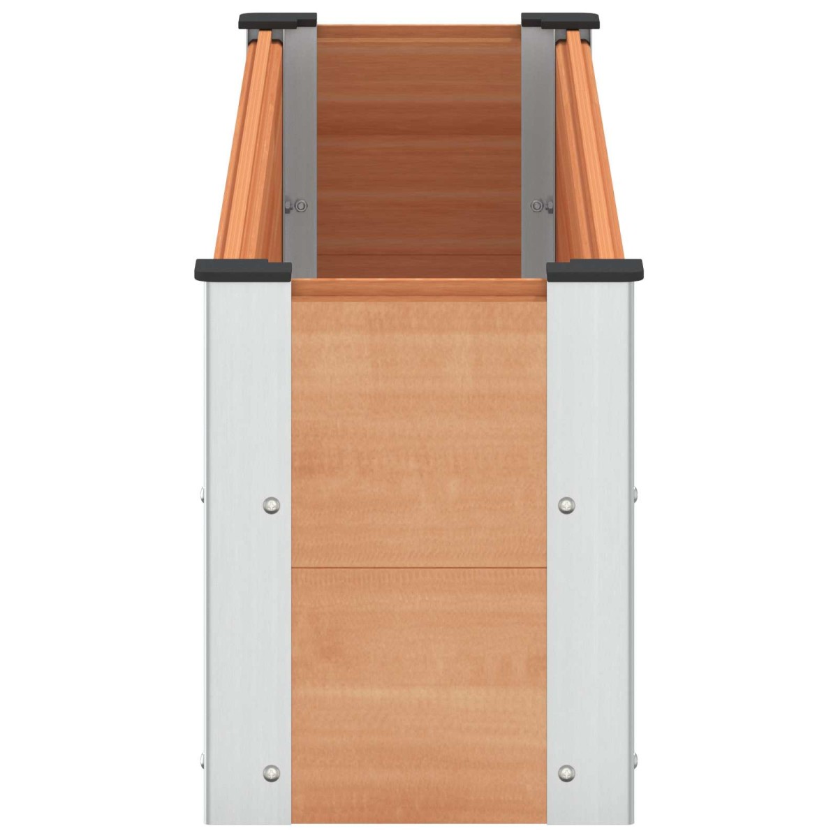 vidaXL Υπερυψωμένη Ζαρντινιέρα Καφέ 150 x 30 x 36 εκ WPC και Αλουμίνιο