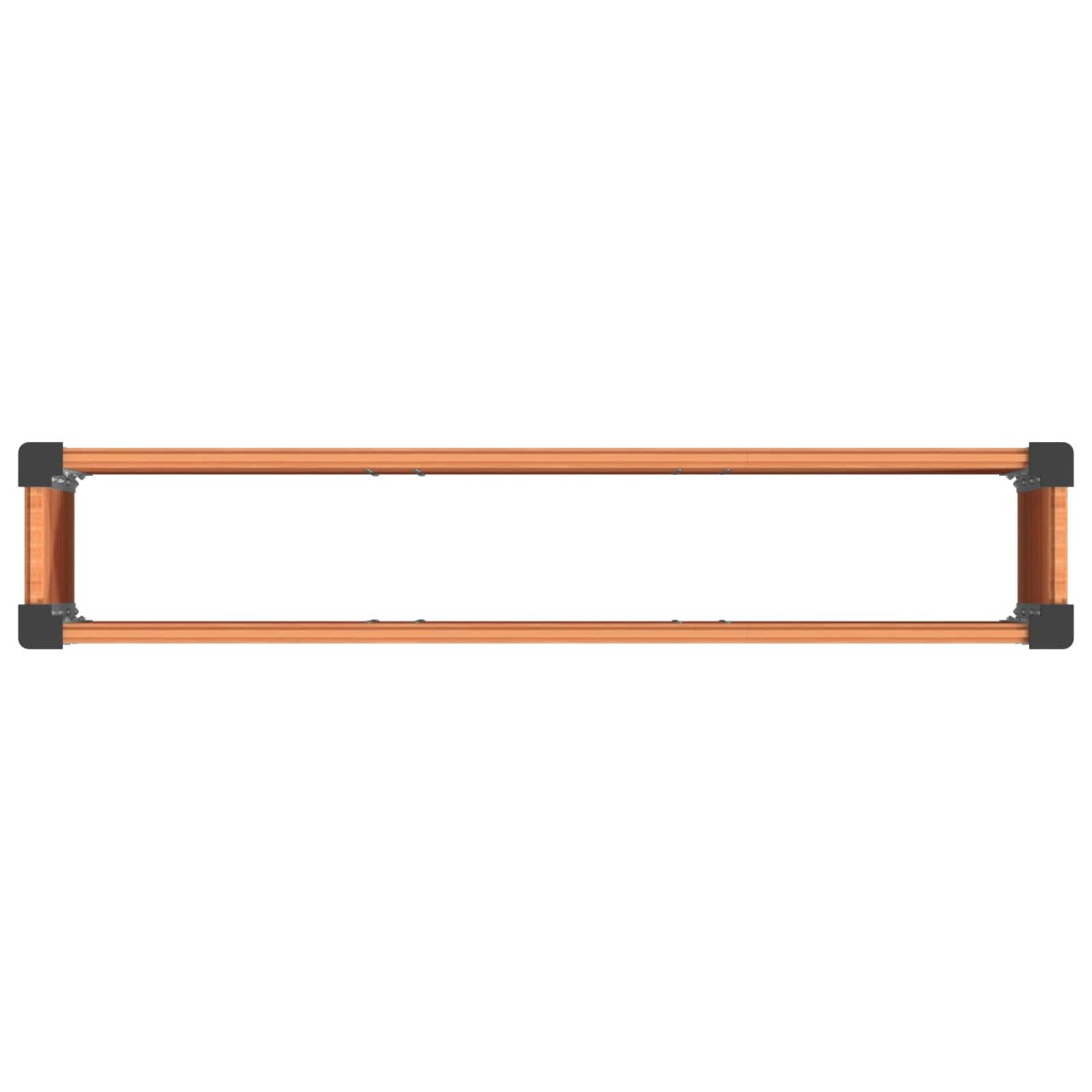 vidaXL Υπερυψωμένη Ζαρντινιέρα Καφέ 150 x 30 x 36 εκ WPC και Αλουμίνιο