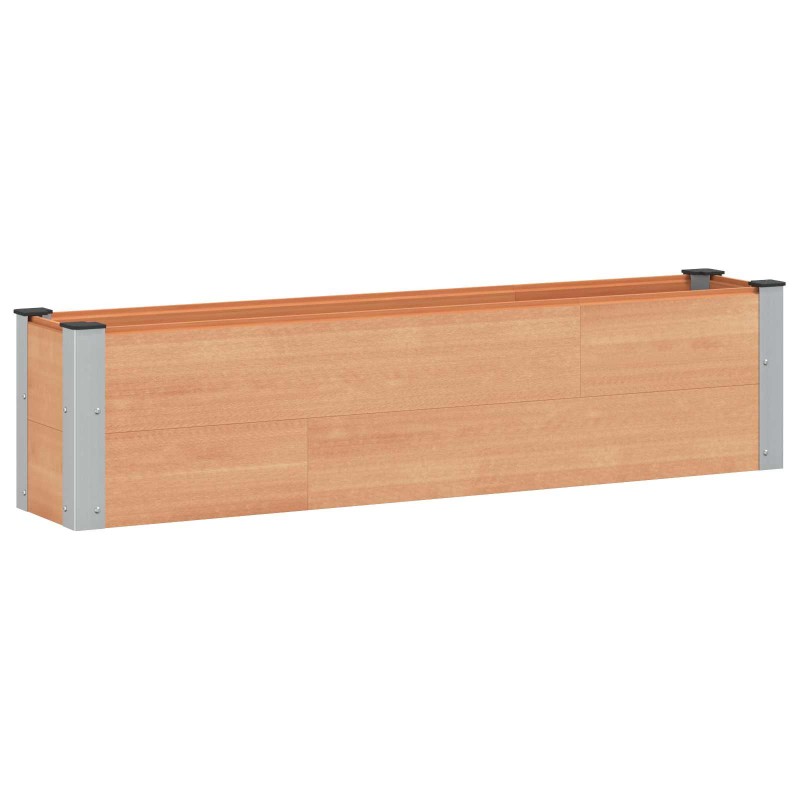 vidaXL Υπερυψωμένη Ζαρντινιέρα Καφέ 150 x 30 x 36 εκ WPC και Αλουμίνιο