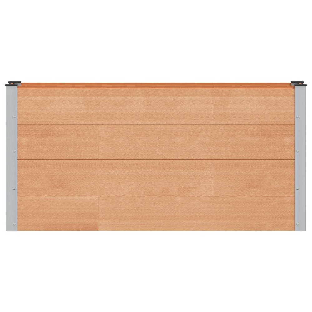 vidaXL Υπερυψωμένη Ζαρντινιέρα Καφέ 150 x 30 x 72 εκ WPC και Αλουμίνιο