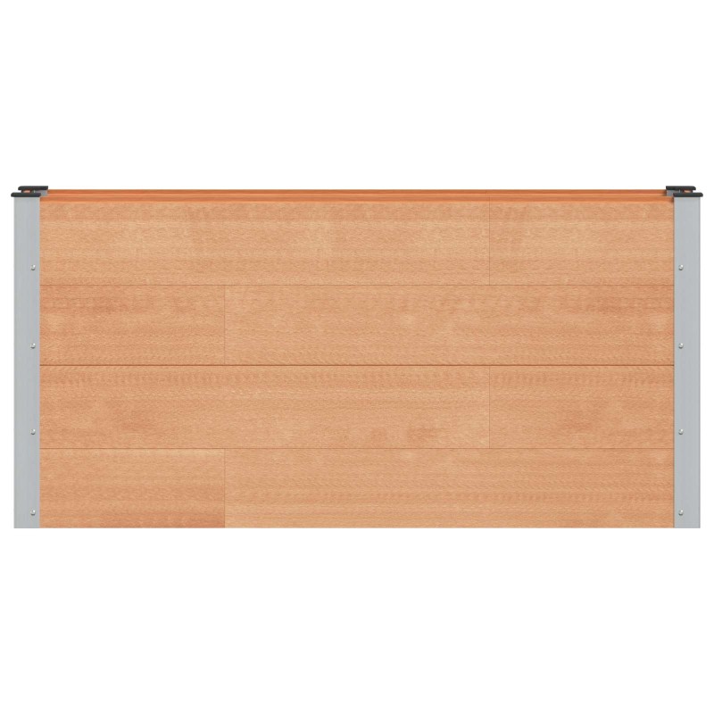 vidaXL Υπερυψωμένη Ζαρντινιέρα Καφέ 150 x 30 x 72 εκ WPC και Αλουμίνιο