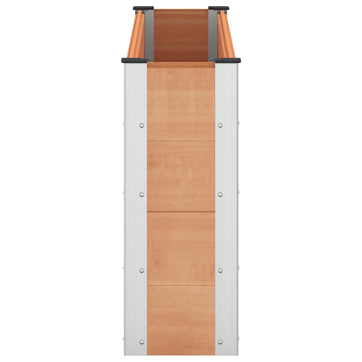 vidaXL Υπερυψωμένη Ζαρντινιέρα Καφέ 150 x 30 x 72 εκ WPC και Αλουμίνιο