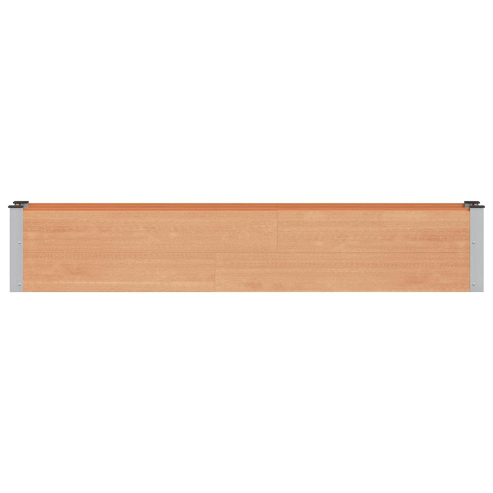 vidaXL Υπερυψωμένη Ζαρντινιέρα Καφέ 200 x 30 x 36 εκ WPC και Αλουμίνιο