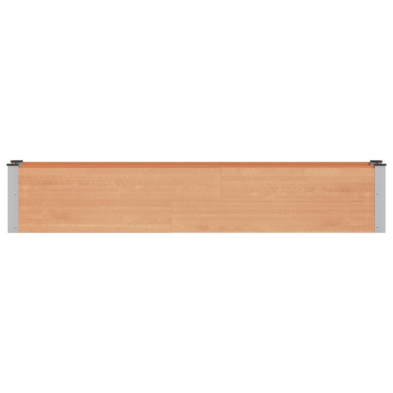 vidaXL Υπερυψωμένη Ζαρντινιέρα Καφέ 200 x 30 x 36 εκ WPC και Αλουμίνιο