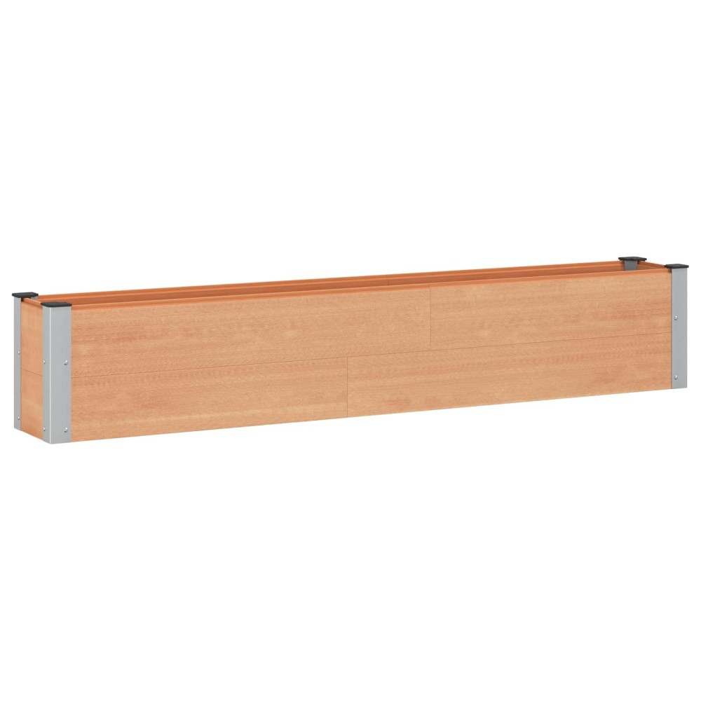vidaXL Υπερυψωμένη Ζαρντινιέρα Καφέ 200 x 30 x 36 εκ WPC και Αλουμίνιο