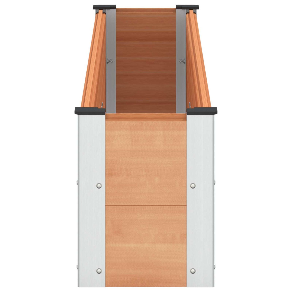 vidaXL Υπερυψωμένη Ζαρντινιέρα Καφέ 200 x 30 x 36 εκ WPC και Αλουμίνιο