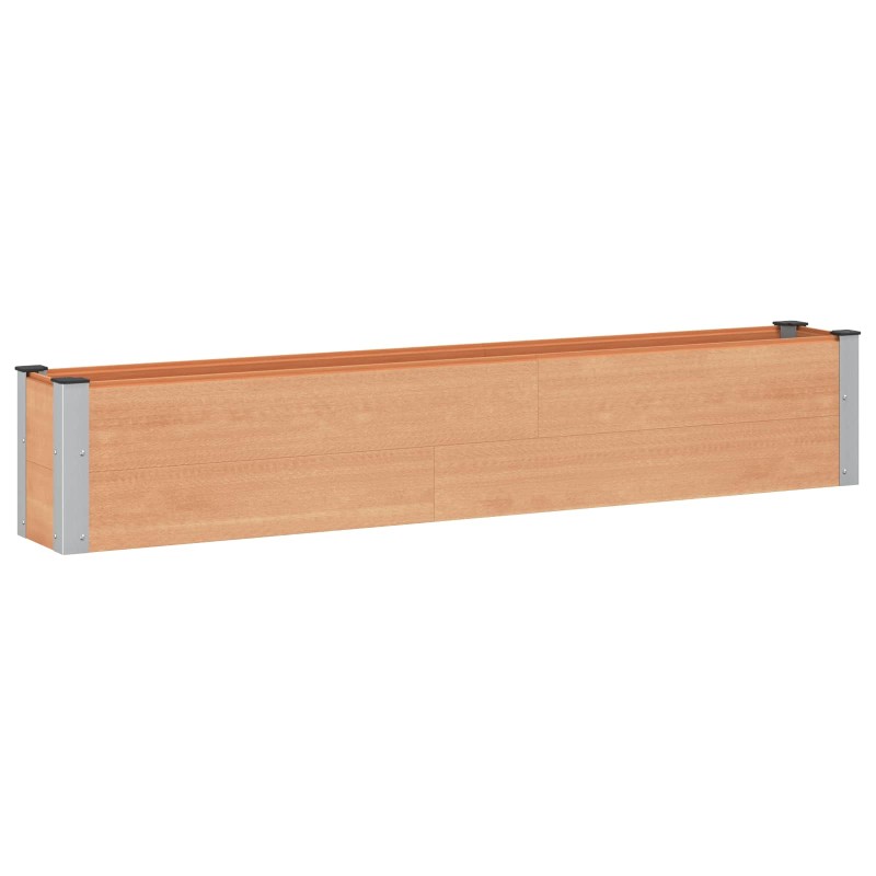 vidaXL Υπερυψωμένη Ζαρντινιέρα Καφέ 200 x 30 x 36 εκ WPC και Αλουμίνιο