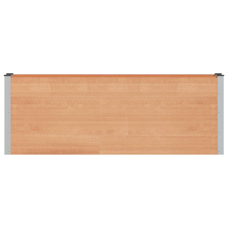 vidaXL Υπερυψωμένη Ζαρντινιέρα Καφέ 200 x 30 x 72 εκ WPC και Αλουμίνιο