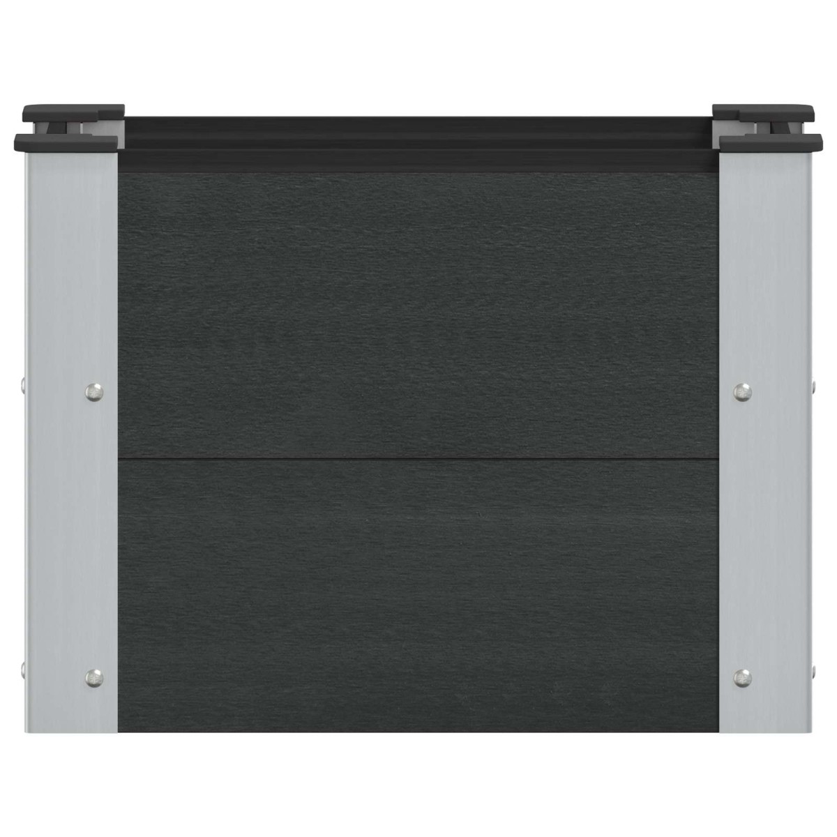 vidaXL Υπερυψωμένη Ζαρντινιέρα Μαύρο 50 x 30 x 36 εκ WPC και Αλουμίνιο