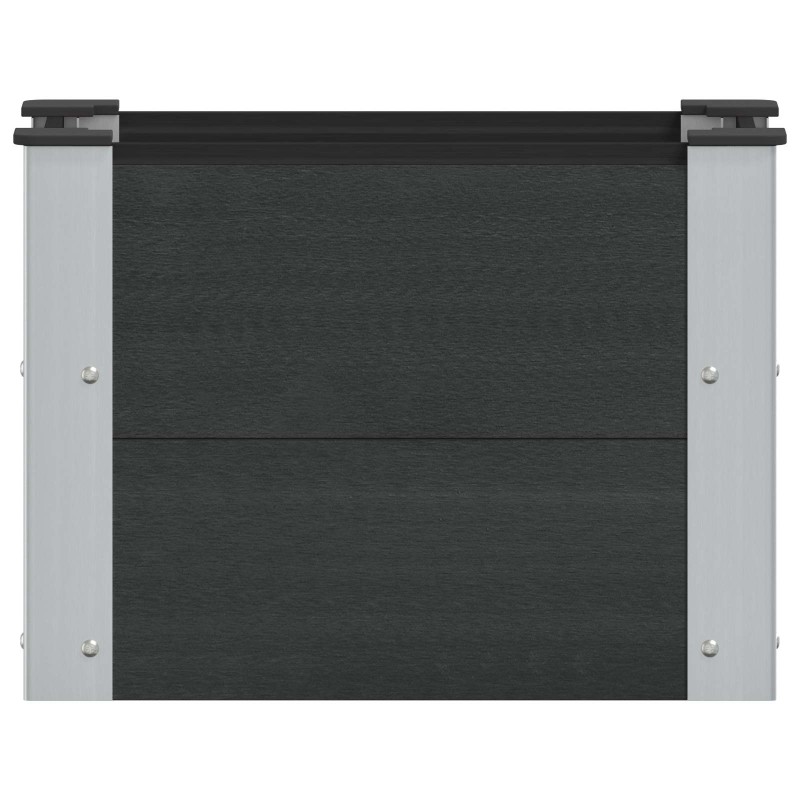 vidaXL Υπερυψωμένη Ζαρντινιέρα Μαύρο 50 x 30 x 36 εκ WPC και Αλουμίνιο