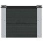 vidaXL Υπερυψωμένη Ζαρντινιέρα Μαύρο 50 x 30 x 36 εκ WPC και Αλουμίνιο