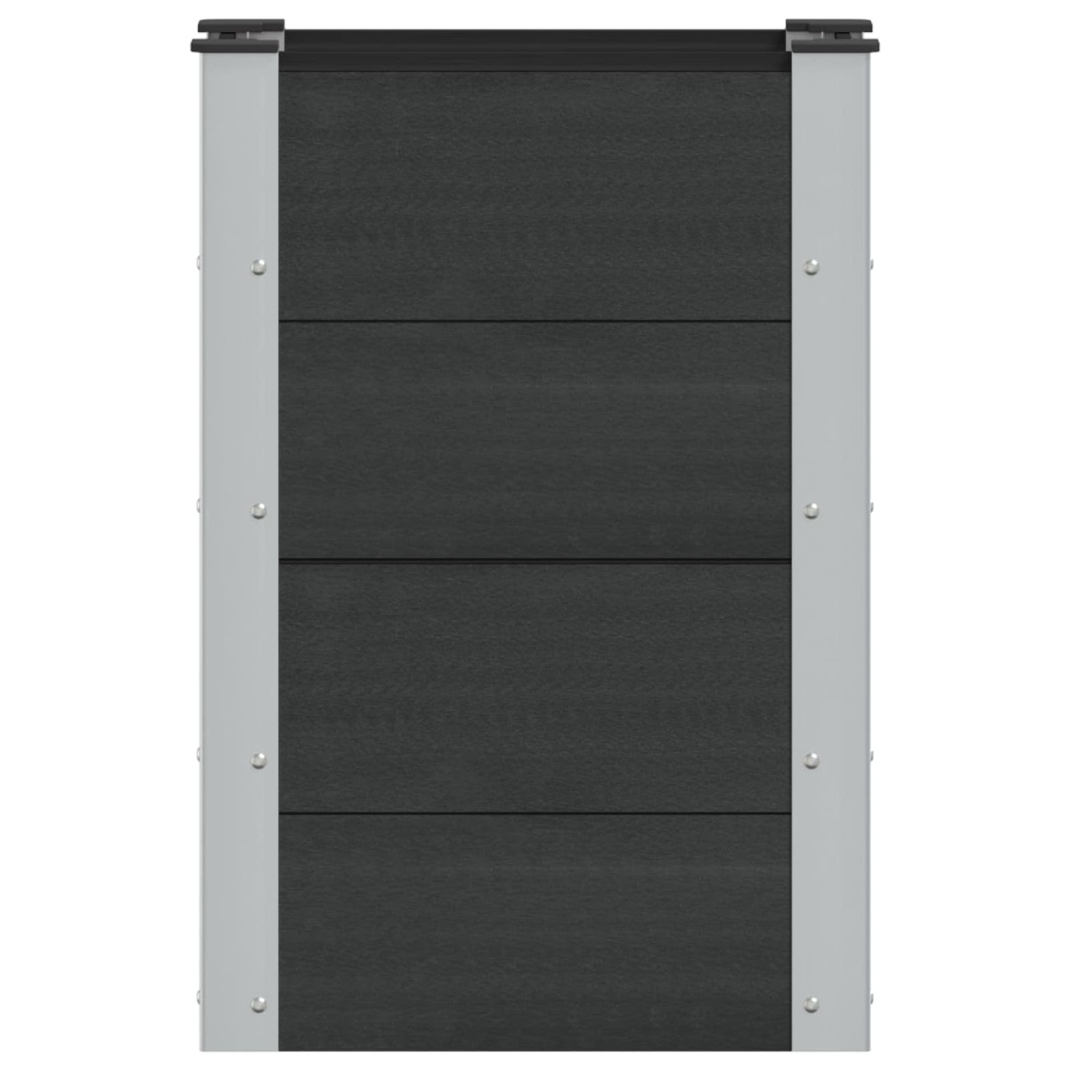 vidaXL Υπερυψωμένη Ζαρντινιέρα Μαύρο 50 x 30 x 72 εκ WPC και Αλουμίνιο