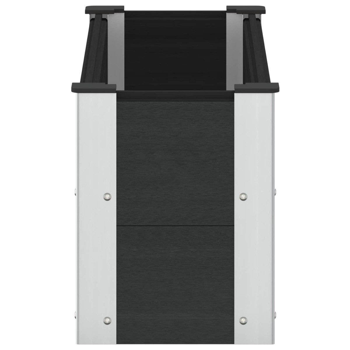 vidaXL Υπερυψωμένη Ζαρντινιέρα Μαύρο 100 x 30 x 36 cm