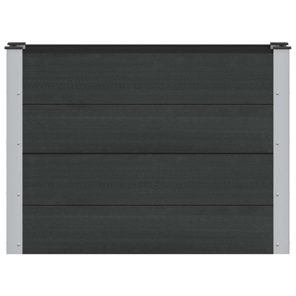 vidaXL Υπερυψωμένη Ζαρντινιέρα Μαύρο 100 x 30 x 72 εκ