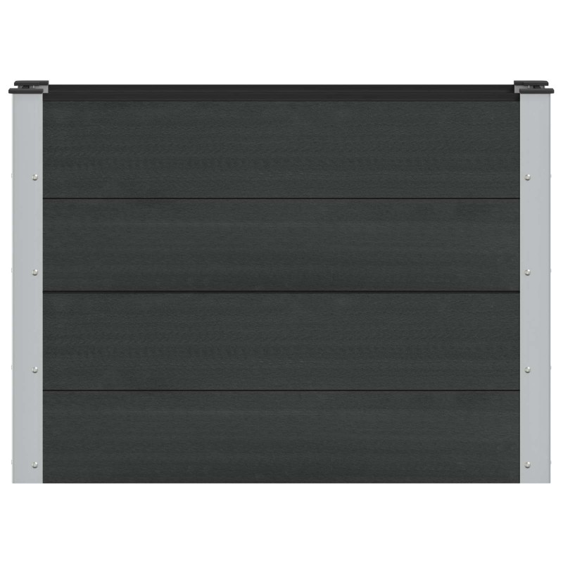 vidaXL Υπερυψωμένη Ζαρντινιέρα Μαύρο 100 x 30 x 72 εκ