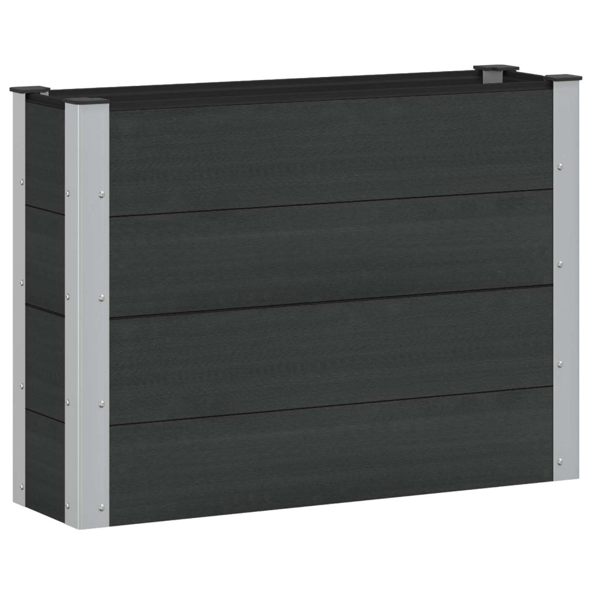 vidaXL Υπερυψωμένη Ζαρντινιέρα Μαύρο 100 x 30 x 72 εκ