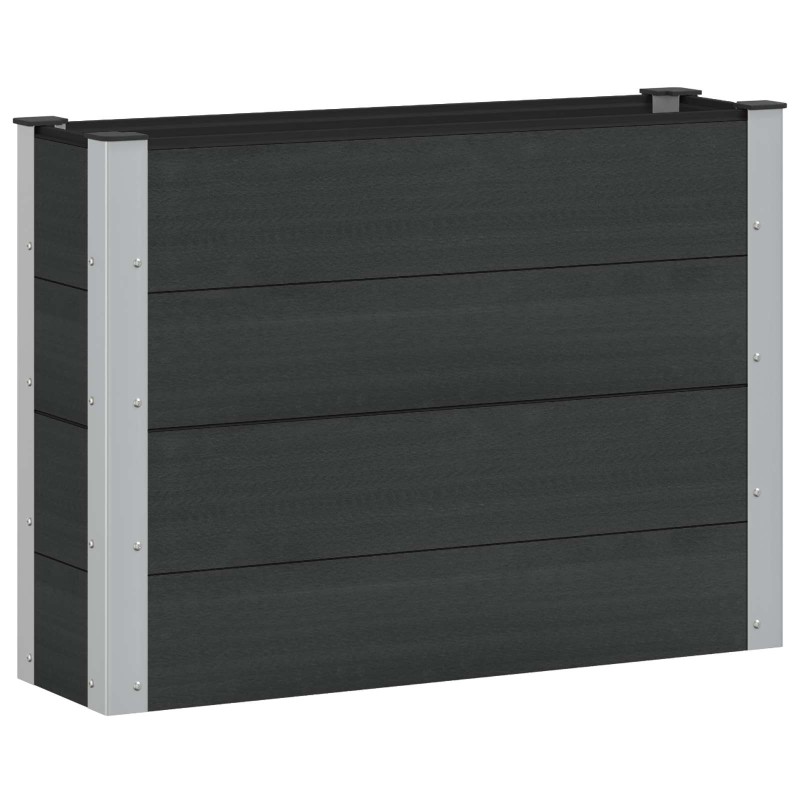 vidaXL Υπερυψωμένη Ζαρντινιέρα Μαύρο 100 x 30 x 72 εκ