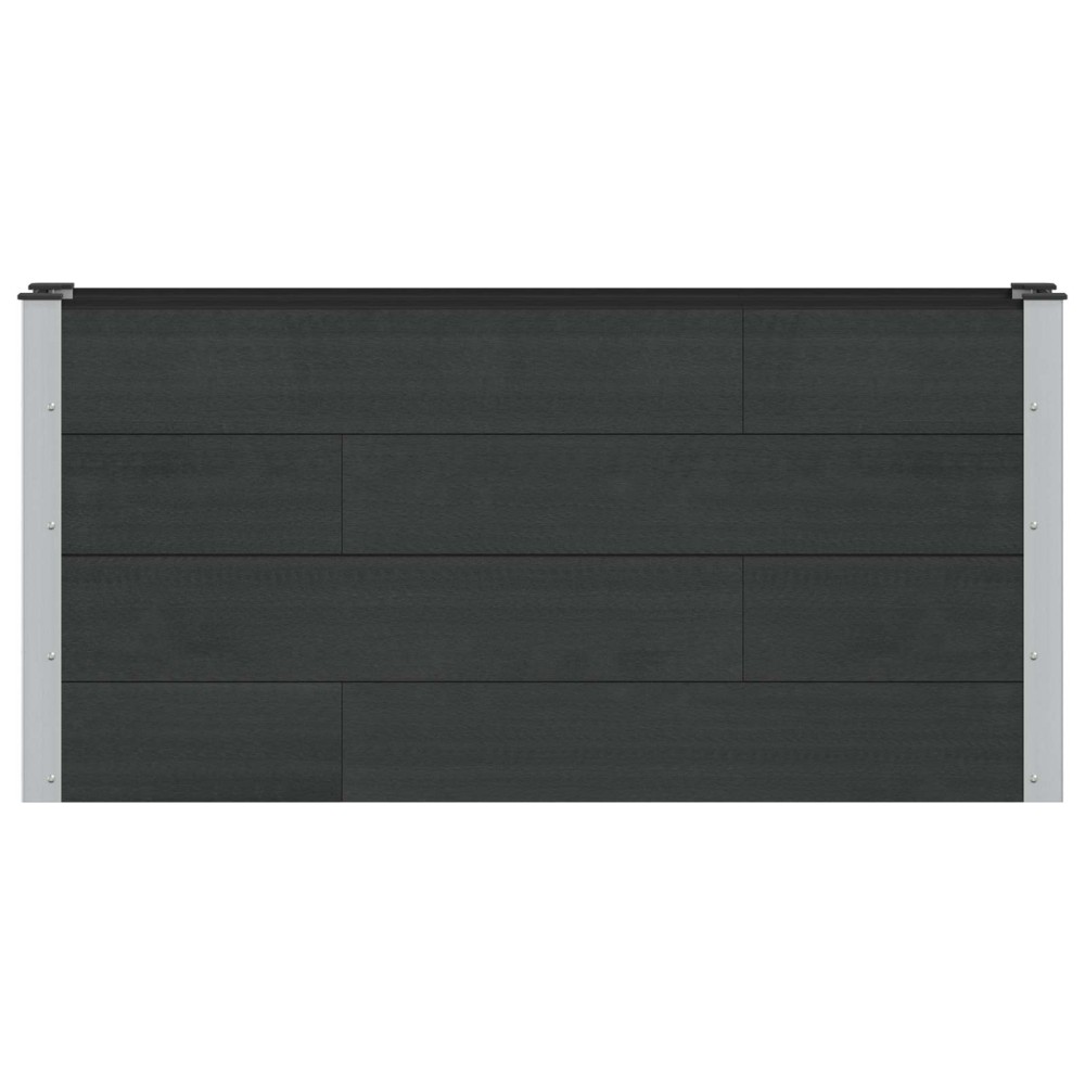 vidaXL Υπερυψωμένη Ζαρντινιέρα Μαύρο 150 x 30 x 72 εκ
