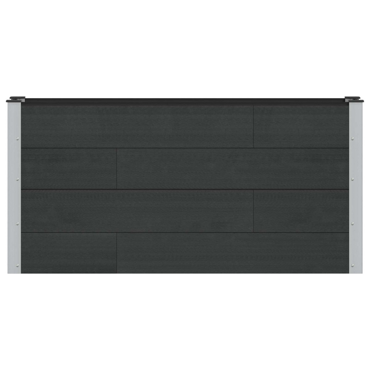 vidaXL Υπερυψωμένη Ζαρντινιέρα Μαύρο 150 x 30 x 72 εκ