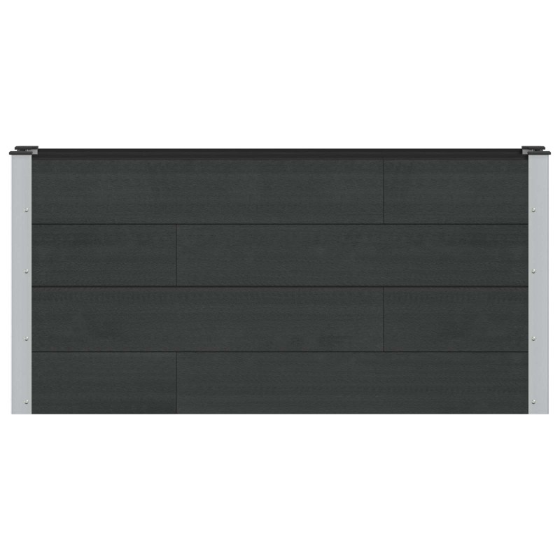 vidaXL Υπερυψωμένη Ζαρντινιέρα Μαύρο 150 x 30 x 72 εκ
