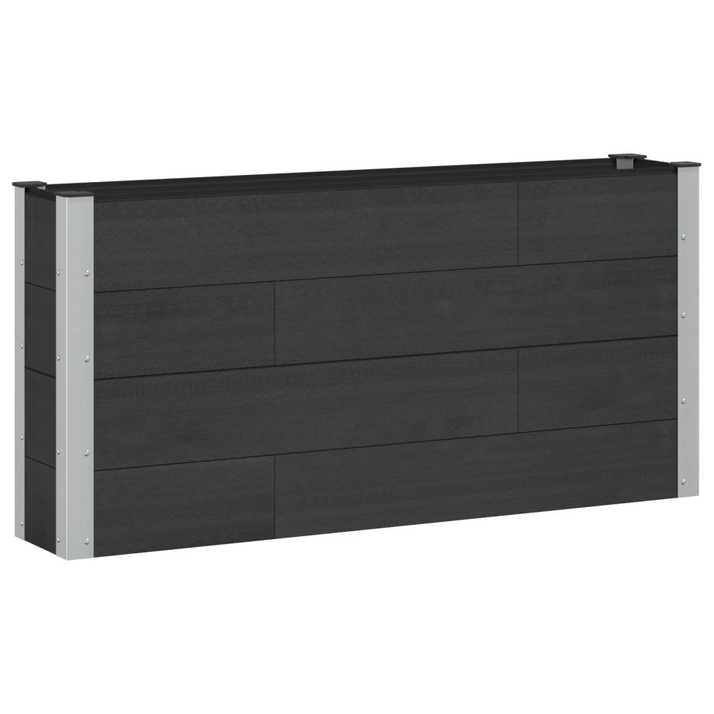 vidaXL Υπερυψωμένη Ζαρντινιέρα Μαύρο 150 x 30 x 72 εκ