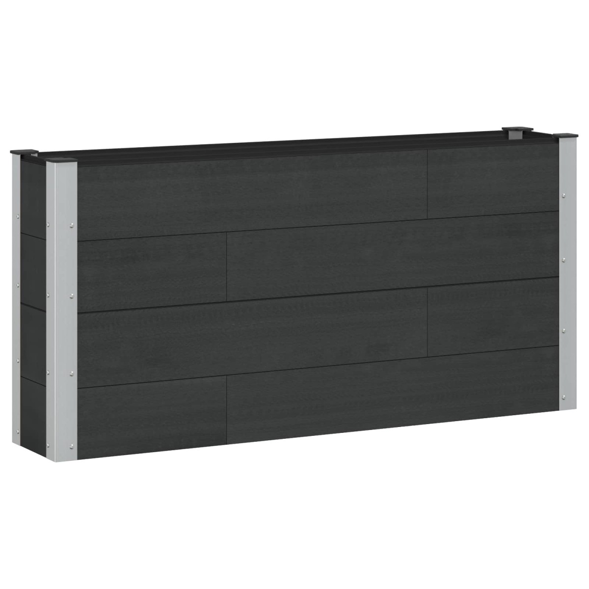 vidaXL Υπερυψωμένη Ζαρντινιέρα Μαύρο 150 x 30 x 72 εκ