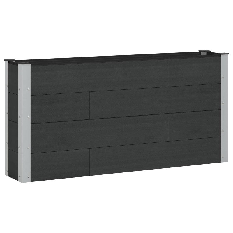 vidaXL Υπερυψωμένη Ζαρντινιέρα Μαύρο 150 x 30 x 72 εκ