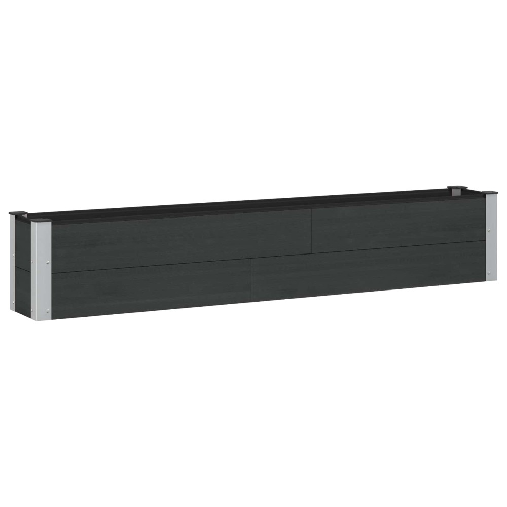 vidaXL Υπερυψωμένη Ζαρντινιέρα Μαύρο 200 x 30 x 36 εκ