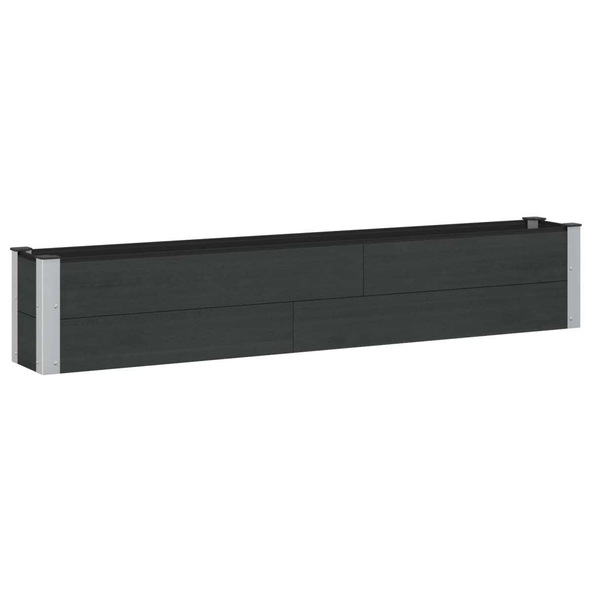 vidaXL Υπερυψωμένη Ζαρντινιέρα Μαύρο 200 x 30 x 36 εκ