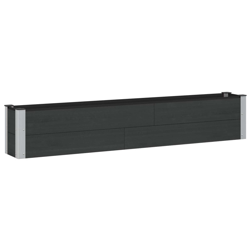 vidaXL Υπερυψωμένη Ζαρντινιέρα Μαύρο 200 x 30 x 36 εκ