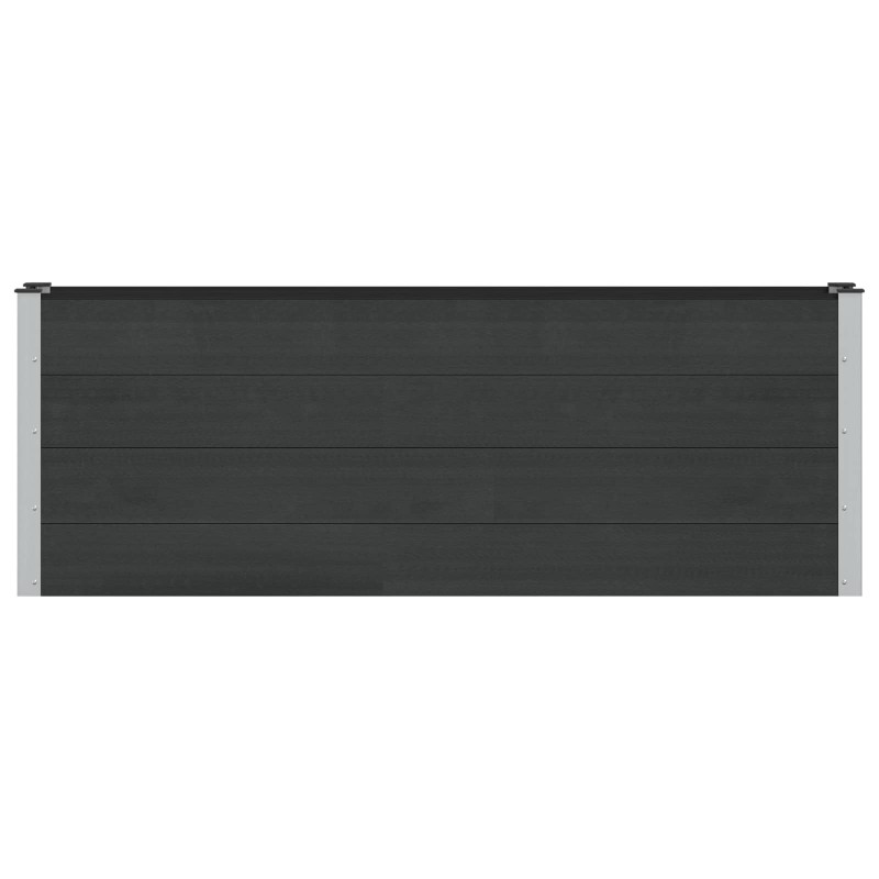 vidaXL Υπερυψωμένη Ζαρντινιέρα Μαύρο 200 x 30 x 72 εκ
