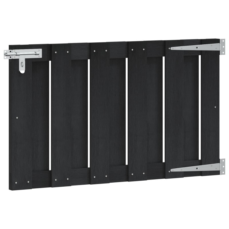 vidaXL Πύλη Κήπου 100 x 60 cm WPC και Αλουμίνιο Μαύρο