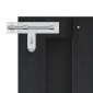 vidaXL Πύλη Κήπου 100 x 60 cm WPC και Αλουμίνιο Μαύρο