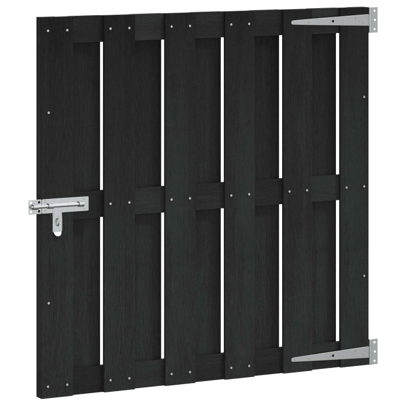 vidaXL Πύλη Κήπου 100 x 100 cm WPC και Αλουμίνιο Μαύρο