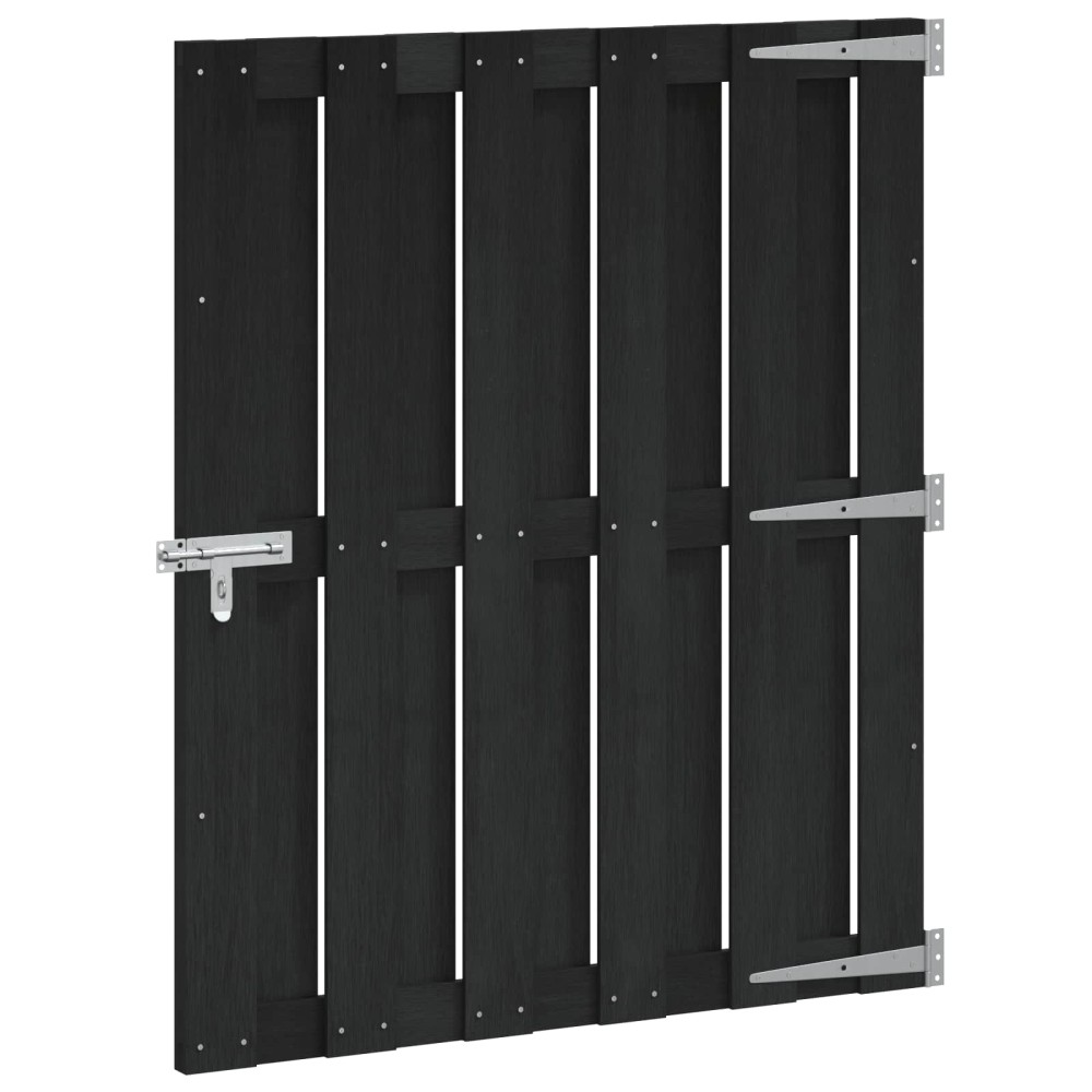vidaXL Πύλη Κήπου 100 x 112 cm WPC και Αλουμίνιο Μαύρο