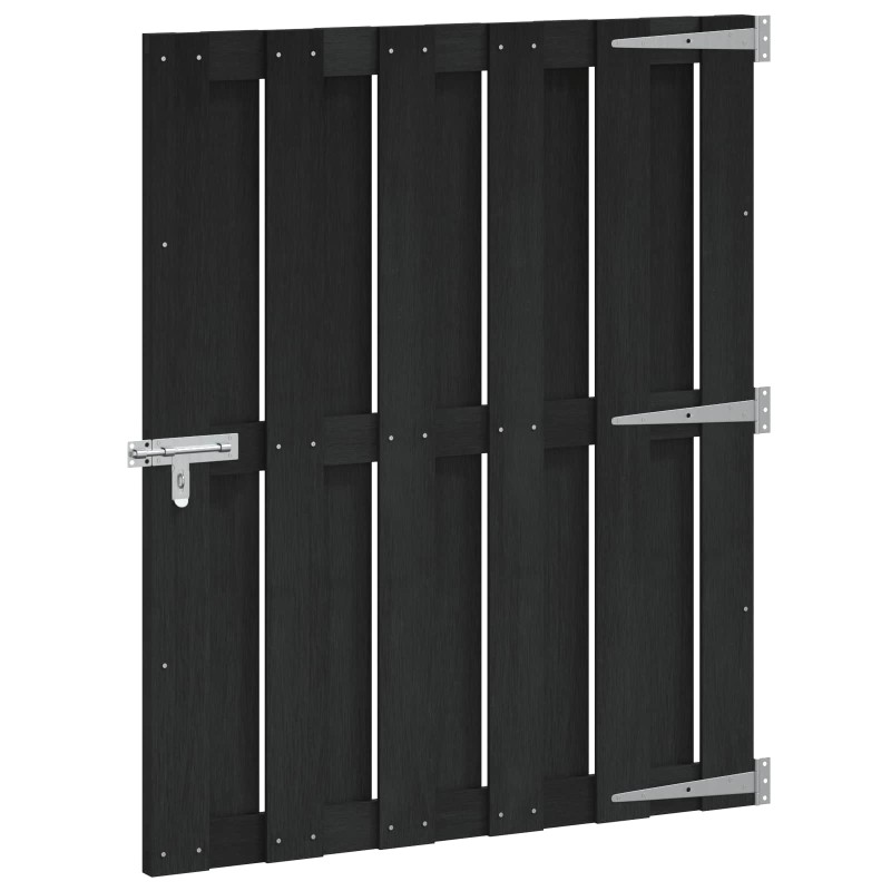 vidaXL Πύλη Κήπου 100 x 112 cm WPC και Αλουμίνιο Μαύρο