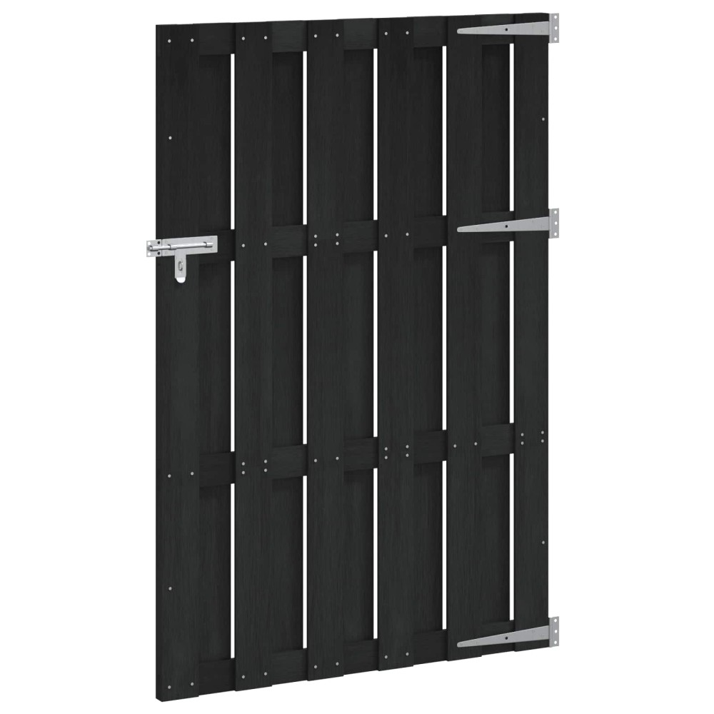 vidaXL Πύλη Κήπου 100 x 150 cm WPC και Αλουμίνιο Μαύρο