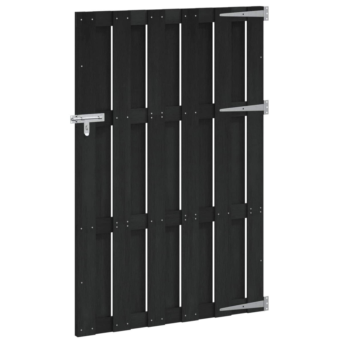 vidaXL Πύλη Κήπου 100 x 150 cm WPC και Αλουμίνιο Μαύρο